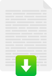 Download file icon. Document downloading concept. Trendy fla